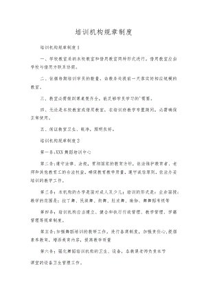 培训机构规章制度.docx