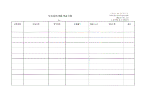 01安防系统设施设备台帐.docx