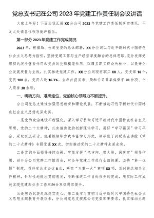 党总支书记在公司2023年党建工作责任制会议讲话.docx