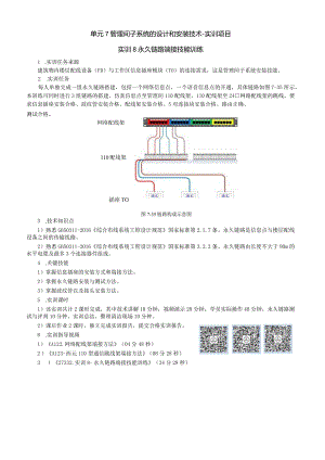 单元7管理间子系统的设计和安装技术-实训项目实训8永久链路端接技能训练.docx