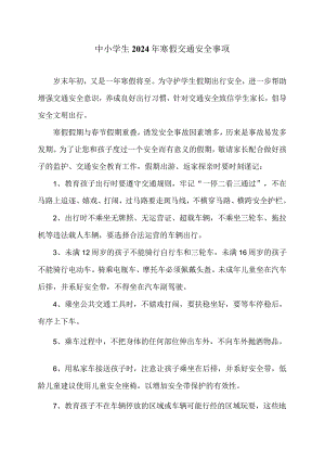 中小学生2024年寒假交通安全事项（2024年）.docx