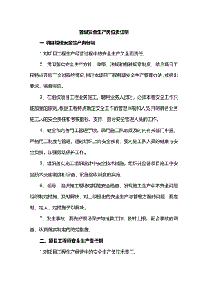 各级安全生产岗位责任制.docx