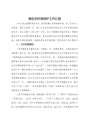 镇生态环境保护工作汇报.docx