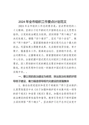 2024年市组织工作要点计划.docx