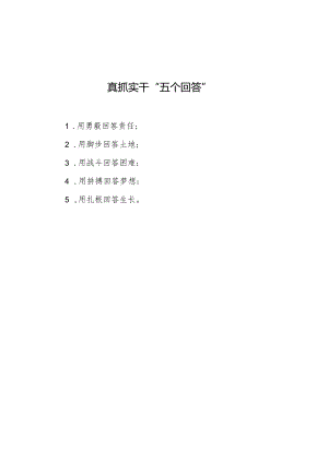 公文写作：真抓实干“五个回答”.docx