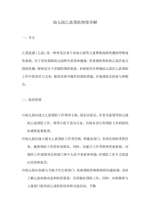 幼儿园乙流预防制度详解.docx