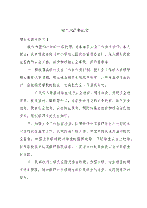 安全承诺书范文.docx