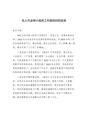 在人代分组会审计政府工作报告时的发言-2.docx
