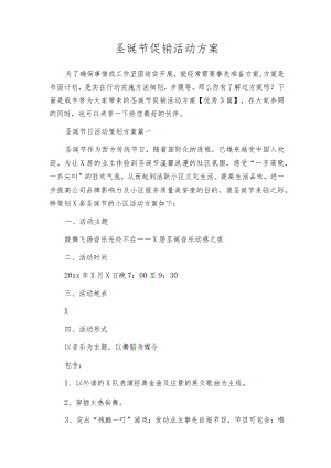 圣诞节促销活动方案.docx