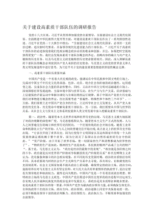 关于建设高素质干部队伍的调研报告.docx