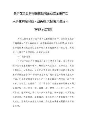 关于在全县开展住建领域企业安全生产亡人事故瞒报问题“回头看、大起底、大整治”专项行动方案.docx