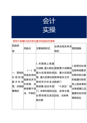 领导干部履行经济责任重点风险防范清单.docx