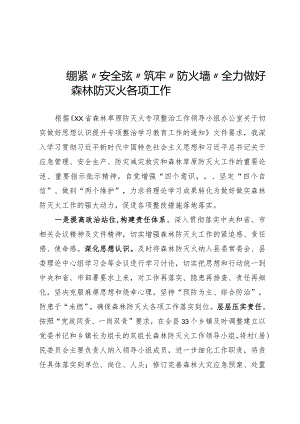 关于做好森林草原防灭火工作的发言材料.docx
