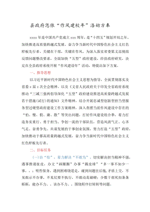 县政府系统作风建设年活动方案.docx