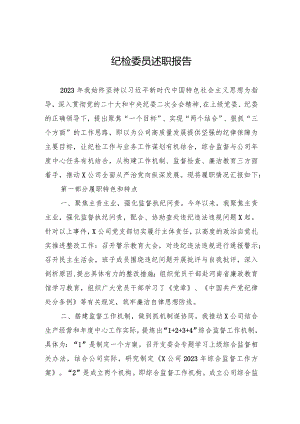 纪检委员述职报告.docx