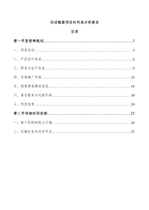 运动鞋服项目时间表分析报告.docx