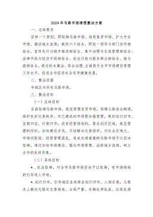2024年马路市场清理整治方案.docx