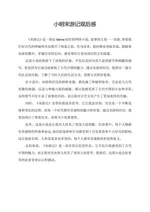 小明宋游记观后感.docx