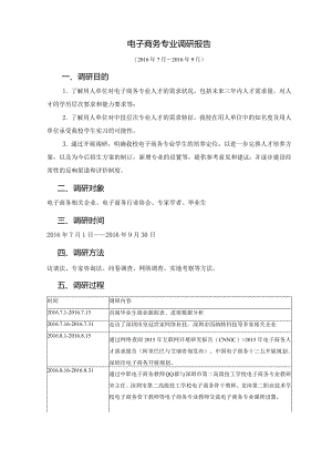 电子商务.专业调查研究报告.docx