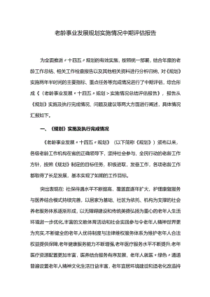 老龄事业发展规划实施情况中期评估报告.docx