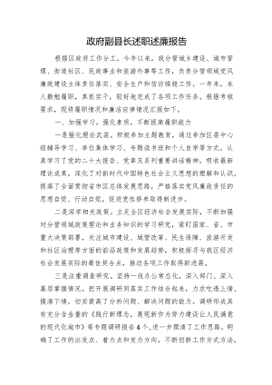 政府副县长述职述廉报告.docx
