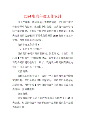 2024电商年度工作计划.docx