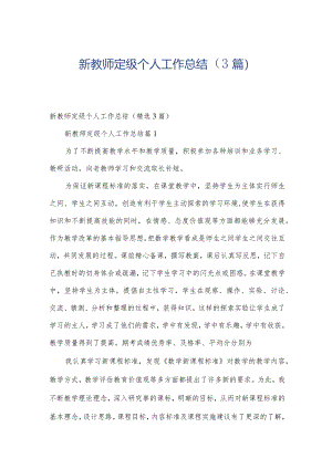 新教师定级个人工作总结（3篇）.docx