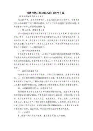 销售市场拓展思路方向(通用3篇).docx
