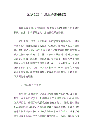 某乡2024年度班子述职报告.docx