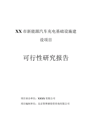 某市新能源汽车充电基础设施建设项目可行性研究报告.docx