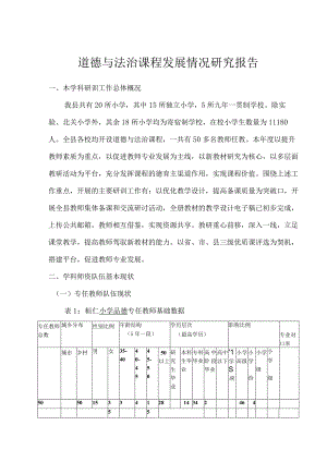 道德与法治课程发展情况研究报告.docx