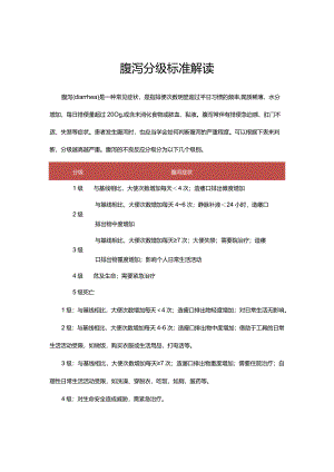 腹泻分级标准解读.docx