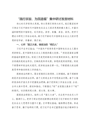 “践行宗旨、为民造福”集中研讨发言材料.docx