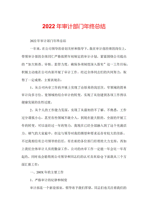 2022年审计部门年终总结.docx