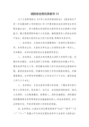消防安全责任承诺书14.docx