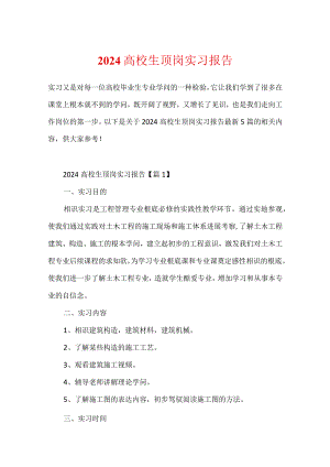 2024大学生顶岗实习报告.docx