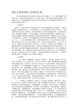 镇安全隐患排查工作情况汇报.docx