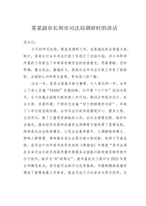 某某副市长到市司法局调研时的讲话.docx
