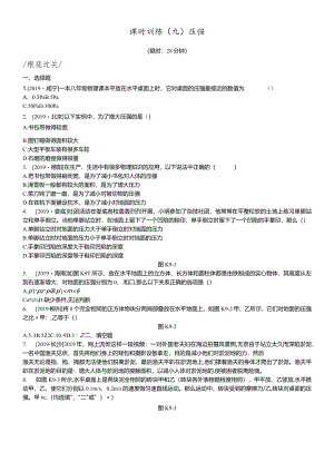 课时训练09压强.docx