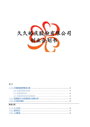 某婚庆股份有限公司创业企划书.docx