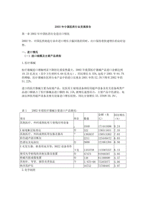 某年度我国医药行业发展报告.docx