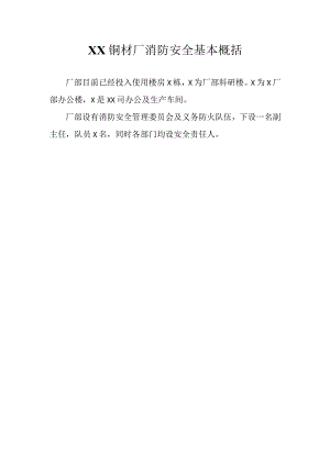 XX铜材厂消防管理制定（2023年）.docx