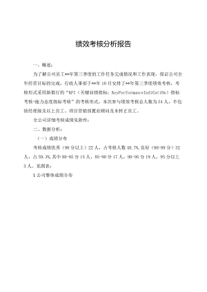 绩效考核总结分析报告模板.docx