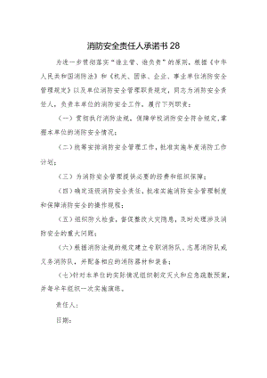 消防安全责任人承诺书28.docx