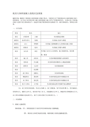 机房大体积混凝土浇筑的应急处理预案.docx