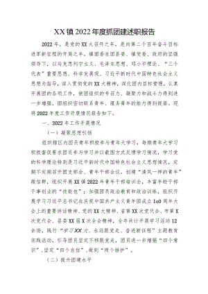 镇2022年度抓团建述职报告.docx