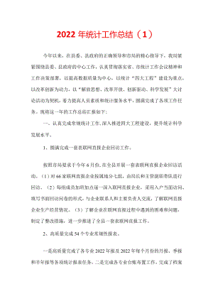 2022年统计工作总结.docx