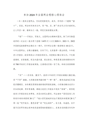 参加2024年全国两会感悟心得体会.docx