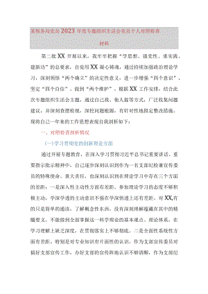 某税务局党员2023年度专题组织生活会党员个人对照检查材料（四个方面、第二批）.docx