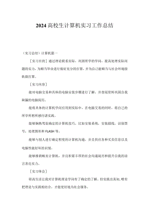 2024大学生计算机实习工作总结.docx